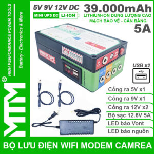 Bo Nguon Du Phong Wifi Modem Camera USB 5V 12V 5A 39000mah Led Bao Vont