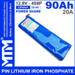 Khoi Pin 12v 90Ah 4S6P 20A MTM