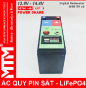 Binh Ac Quy Pin Sat 12V8 USB 30A MTM Cong USB