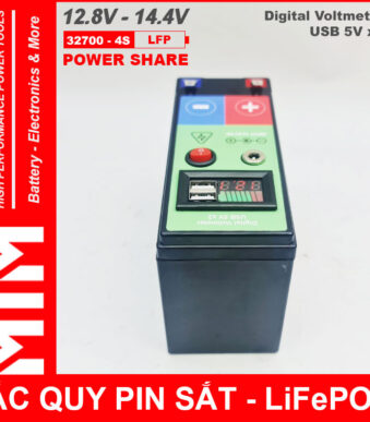 Binh Ac Quy Pin Sat 12V8 USB 30A MTM Cong USB