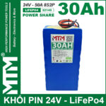 Chuyen Dong Cac Loai Pin 24V 30Ah 50A Pin Sat LiFepo4 32140 4S2P MTM