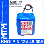 Khoi Pin Sat 12v 6ah 30A 4S Vuong MTM