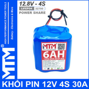 Khoi Pin Sat 12v 6ah 30A 4S Vuong MTM