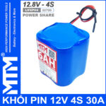 Khoi Pin Sat 12v 6ah 30A 4S Vuong MTM Gia Re Chinh Hang