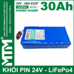 Pin 24V 30Ah 50A Pin Sat LiFepo4 32140 4S2P MTM Chinh Hang