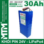 Pin 24V 30Ah 50A Pin Sat LiFepo4 32140 4S2P MTM Gia Re