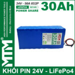 Chuyen Ban Pin 24V 30Ah 50A Pin Sat LiFepo4 32140 4S2P MTM