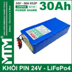 Dong Pin 24V 30Ah 50A Pin Sat LiFepo4 32140 4S2P MTM