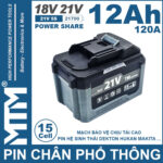 Ban Pin Chan Pho Thong 21V 120A Led 2 Hong Cell 21700 12Ah 15cell