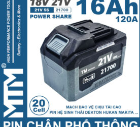 Pin Chan Pho Thong 21V 120A Led 2 Hong Cell 21700 16Ah 20cell