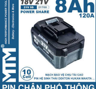 Pin Chan Pho Thong 21V 120A Led 2 Hong Cell 21700 8Ah 10cell Chong Chay Chong Soc