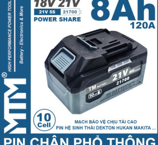 Pin Chan Pho Thong 21V 120A Led 2 Hong Cell 21700 8Ah 10cell Gia Re