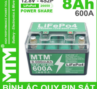 Ac Quy Pin Sat 8Ah 600A 4S2P Cell Pin Sat 26650 YT4 Nap Trong